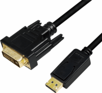 Logilink DisplayPort v1.2 - DVI-D Adapter kábel 1m Fekete