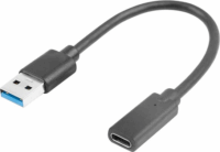 Lanberg USB-C anya - USB-A apa Adapter 15cm