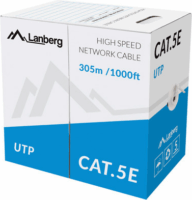 Lanberg UTP Cat5e Patch kábel 305m Szürke
