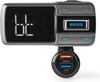 Nedis CATR101BK Bluetooth Autós FM-adókészülék microSD bemenettel
