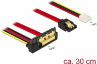 DeLOCK SATA kábel 0.3m (SATA 7tűs anya + Floppy anya - SATA 22tűs anya)