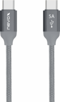 Nevox USB-C apa - USB 2.0-C apa Adat- és töltőkábel 2m - Ezüst