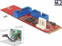 DeLOCK M.2 Key B+M apa - 2 x USB 3.0 csatlakozósor Konverter