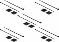 DeLOCK Kábelkötegelő talp 25 x 25 mm kábelkötegelővel 300 x 4.8 mm Fekete (10 talp + 10 kötegelő)