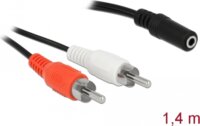 Delock RCA - JACK Audio kábel 1.4m (2xRCA apa - 3.5mm jack anya)