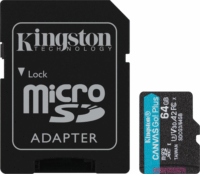 Kingston 64GB Canvas Go! Plus microSDXC UHS-I CL10 memóriakártya + Adapter