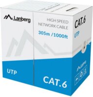 Lanberg UTP CAT6 LAN kábel 305m Szürke