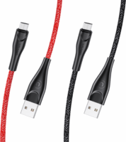 USAMS USB apa - MicroUSB apa Adat- és töltőkábel 3m - Fekete