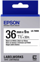 Epson LK-7WBVN Vinyl Feliratozógép szalag 36mm / 7m - Fehér alapon fekete