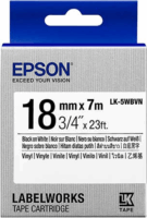 Epson LK-5WBVN Vinyl Feliratozógép szalag 18mm / 7m - Fehér alapon fekete