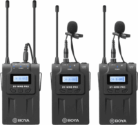 Boya BY-WM8 Pro-K2 UHF Vezetéknélküli mikrofon dupla szett (2 adó + 1 vevő)
