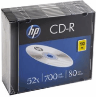 HP CD-R lemez vékony tokban (10 db)