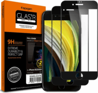 Spigen Glass FC Apple iPhone SE (2020)/8/7 Edzett üveg kijelzővédő - Fekete (2db)