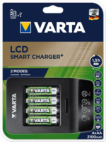 Varta LCD Smart 4x AA/AAA NiMH Akkumulátor Töltő + 4 db AA 2100mAh Ceruzaelem