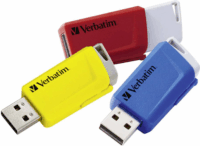 Verbatim 16GB Store 'n' Click USB 3.0 Pendrive - Piros-Kék-Sárga (3db/csomag)