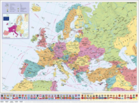 Stiefel Falitérkép 70x100 cm - Európa országai és az Európai Unió