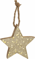 Iris Csillag 8x8x1cm fa karácsonyi lógatható dísz