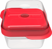 Tefal K2198114 Műanyag Négyzetes ételtároló edény 0,8L - Piros (2db)