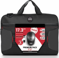 Port Designs Premium Pack 17.3" notebook táska + egér - Fekete