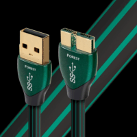 AudioQuest Forest USB 3.0-A apa - Micro USB-B apa Összekötő kábel 1.5m - Fekete/Zöld