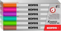 Kores K-Marker 1-3mm kúpus Tábla- és flipchart marker készlet - 6 különböző szín