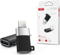 XO NB149D USB-C anya - Lightning apa adapter - Fekete/ezüst