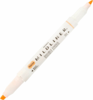 Zebra Mildliner Fluorescent 1/3,5mm kétvégű Ecsetirón - Narancs