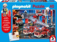 Schmidt Spiele Puzzle: Playmobil Tűzoltóság - 40 darabos puzzle 1 figurával