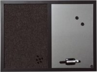 Bi-Office Fakeretes mágnestábla és parafatábla 45x60cm - Ezüst/fekete