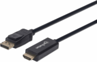 Manhattan HDMI v1.2 - Displayport kábel 1.0m Fekete