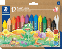 Staedtler Noris Junior Hatszögletű zsírkréta - vegyes színek (12 db/doboz)