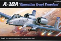 Academy A-10A aircraft Operation Iraqi Freedom támadó repülőgép műanyag modell (1:72)