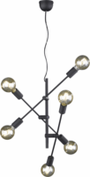 TRIO 306700602 Cross 28W 6x E27 függesztett lámpatest - Fekete