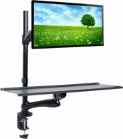 Maclean MC-681 13"-27" LCD TV/Monitor asztali tartó kar + billentyűzet tartó - Fekete (1 kijelző)