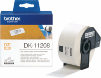 Brother DK-11208 elővágott öntapadós címke 400db/tekercs 38mm x 90mm White