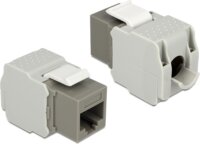 Delock Keystone Module RJ45 female > LSA Cat.6 UTP grey