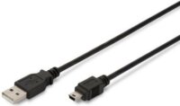 Assmann USB - miniUSB 2.0 kábel 3m - Fekete