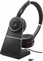 Jabra Evolve 75 UC Duo Wireless Headset - Fekete