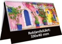 Toptimer Mediterrán 325 x 155mm 2022 Asztali naptár - Fekete