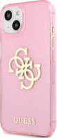 Guess Big 4G Full Glitter Apple iPhone 13 mini Szilikon Tok - Rózsaszín