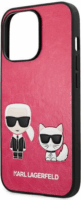 Karl Lagerfeld and Choupette Apple iPhone 13 Pro Bőr Tok - Rózsaszín