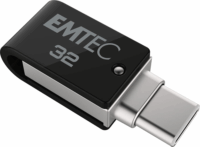 Emtec 32GB T260C Dual USB 3.2 Pendrive - Fekete