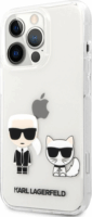 Karl Lagerfeld Karl and Choupette Apple iPhone 13 Pro Műanyag Tok - Átlátszó/Mintás