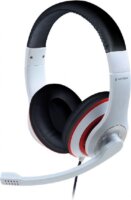 Gembird MHS-03-WTRDBK Headset - Fekete/Fehér