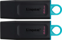 Kingston 64GB Traveler Exodia USB 3.0 Pendrive - Fekete/Kék (2db/csomag)