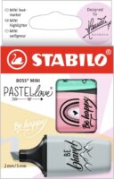Stabilo 07/03-49 BOSS MINI Pastellove 2-5mm Szövegkiemelő készlet - Vegyes színek (3 darabos)