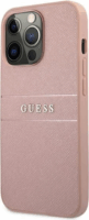Guess PU Saffiano Apple iPhone 13 Pro Max Bőr Tok - Rózsaszín