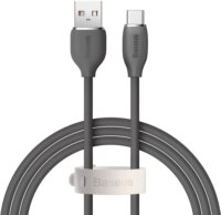 Baseus Jelly Cable USB-A apa - USB-C apa 2.0 Adat és töltőkábel - Fekete (2m)