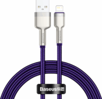 Baseus Cafule Series USB-C apa 2.0 - Lightning apa Adat és töltőkábel - Lila/Ezüst (1m)