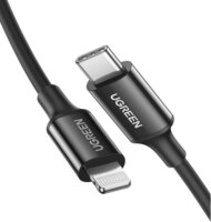 Ugreen US171 USB-C apa 2.0 - Lightning apa Adat és töltőkábel - Fekete (2m)